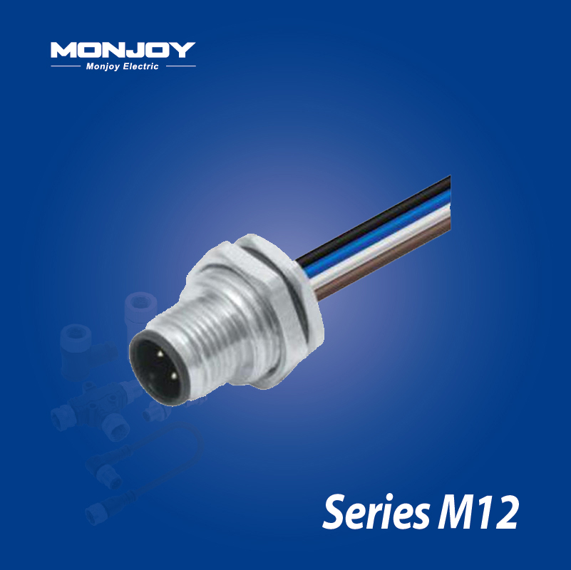 M12*1.0，D標準，針，帶連接線， 板前，底座（L=0.2m）