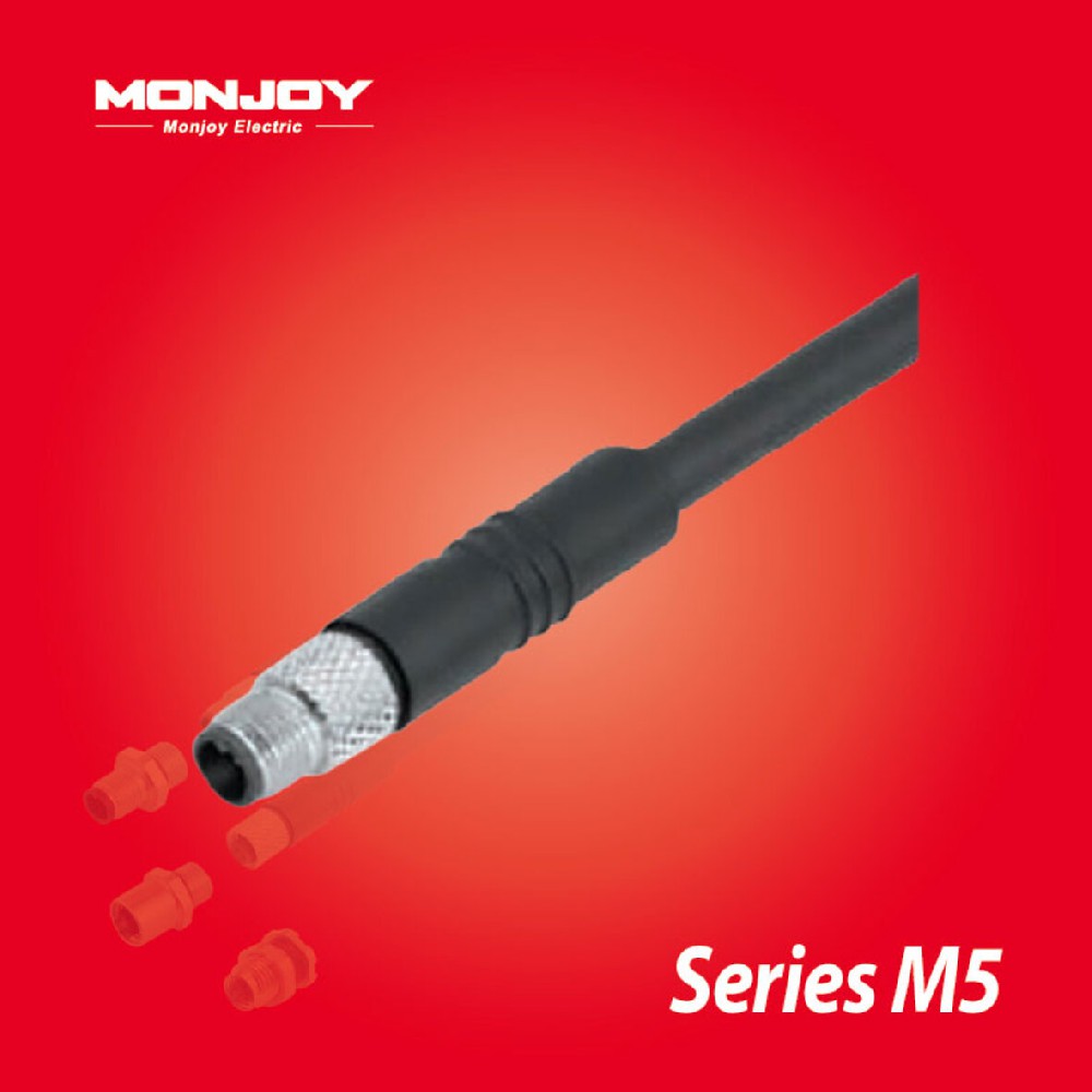 M5*0.5，直式，針，澆鑄電纜連接器