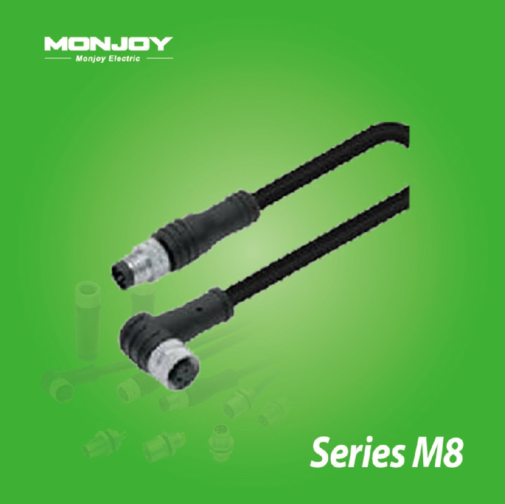 M8*1.0直式，針- M8*1.0彎式，孔 屏蔽，澆鑄電纜連接器