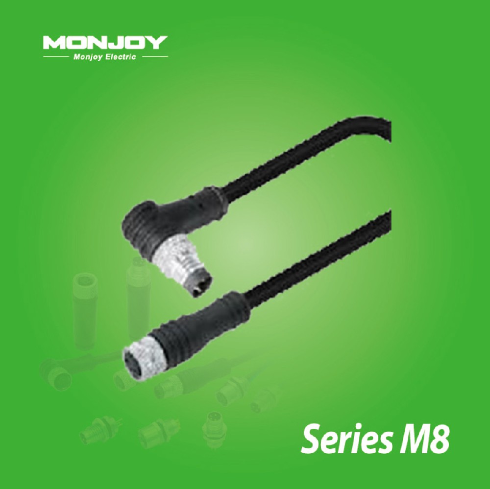 M8*1.0，彎式，針- M8*1.0，直式，孔 澆鑄電纜連接器