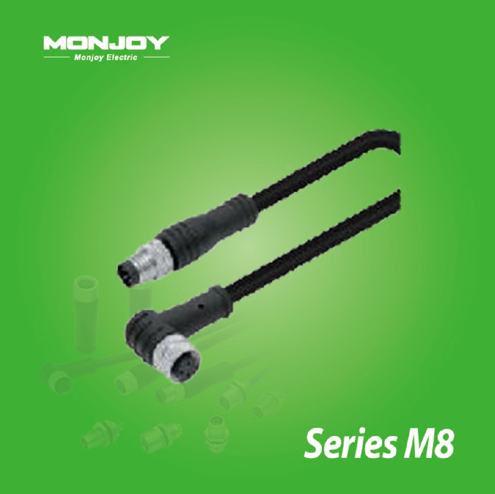 M8*1.0，直式，針- M8*1.0，彎式，孔 澆鑄電纜連接器
