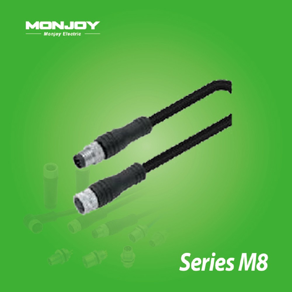 M8*1.0，直式，針孔 澆鑄電纜連接器