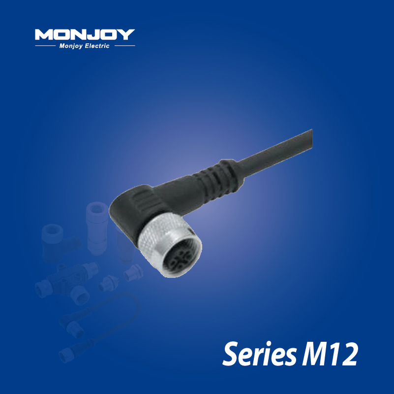 M12*1.0，D標準，彎式，母， 澆鑄電纜連接器