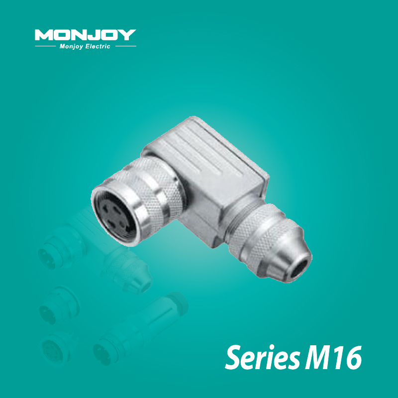 M16*0.75,彎式，孔，焊接, 電纜連接器