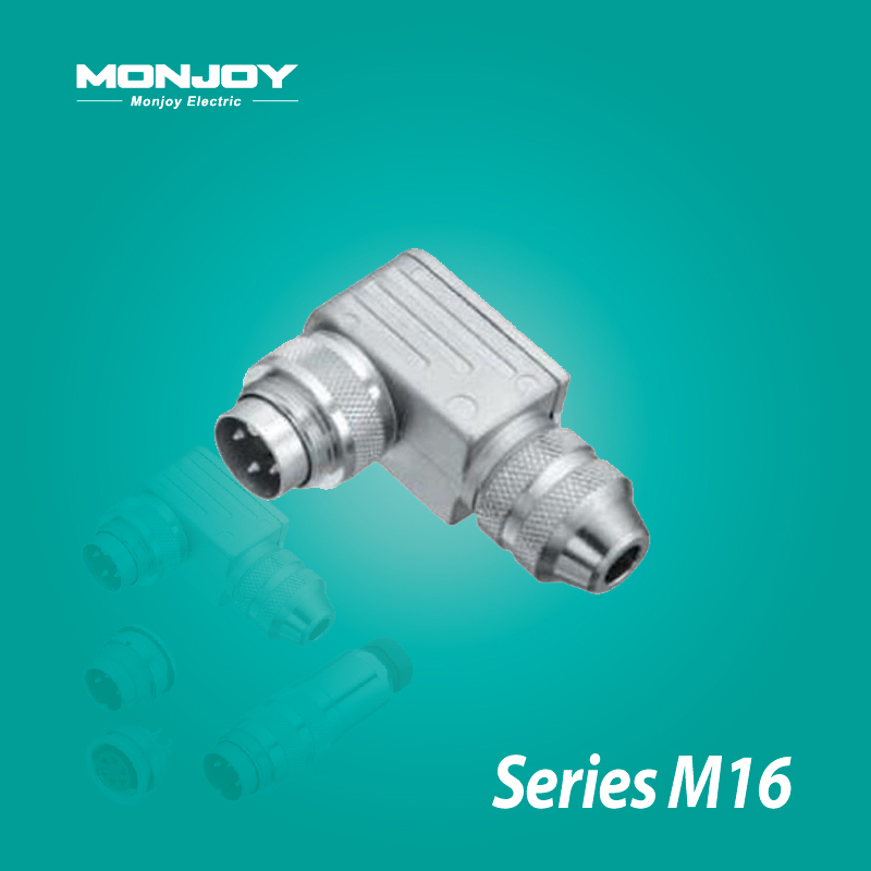 M16*0.75,彎式，針，焊接, 電纜連接器