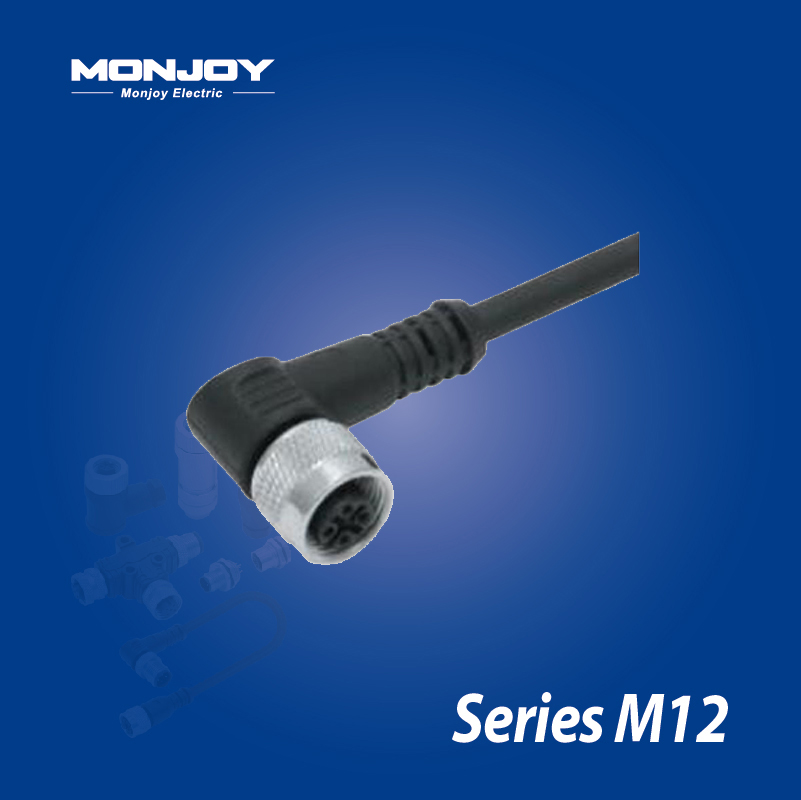 M12*1.0，B標(biāo)準(zhǔn)，彎式，母， 澆鑄電纜連接器