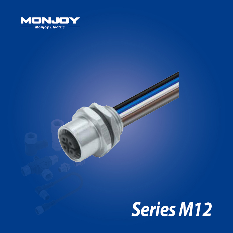 M12*1.0，A標準，孔，帶連接線， 板后，底座（L=0.2m）