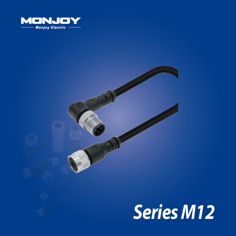 M12*1.0，A標(biāo)準(zhǔn)，彎式，針- M12*1.0，A標(biāo)準(zhǔn)，直式，孔 澆鑄電纜連接器
