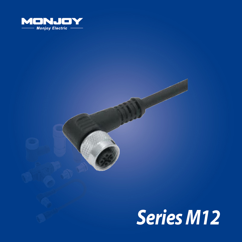 M12*1.0，A標(biāo)準(zhǔn)，彎式，母， 澆鑄電纜連接器