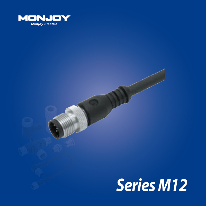 M12*1.0，A標(biāo)準(zhǔn)，直式，針， 澆鑄電纜連接器